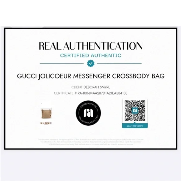 Authenticated Gucci Jolicoeur Messenger Crossbody Shoulder Bag Handbag Purse - Picture 14 of 16